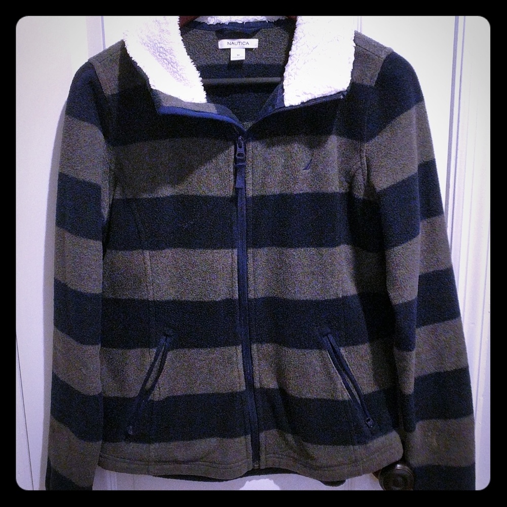 Nautica medium fleece with Sherpa collar